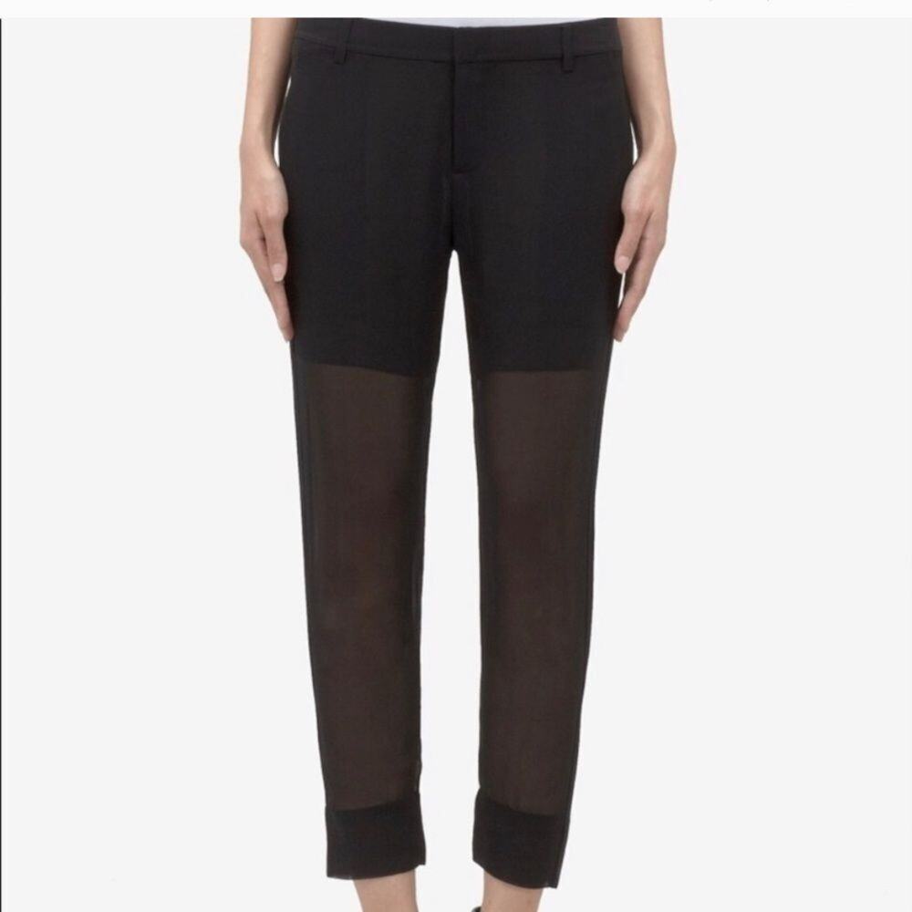 VINCE SHEER SILK BLACK PANTS SIZE 6